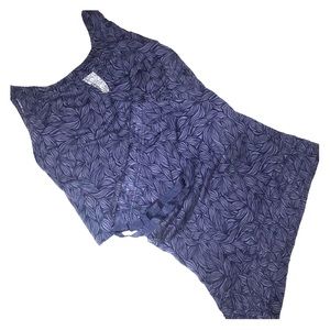 Nautical blue floral print pajama- size large